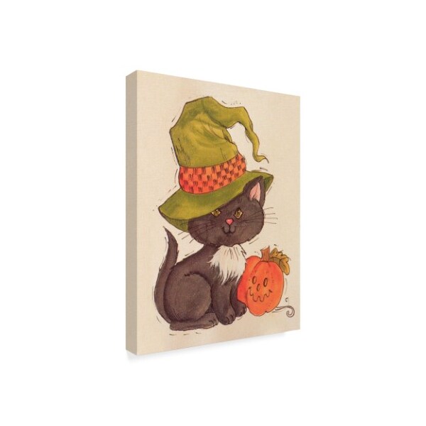 Beverly Johnston 'Witchy Black Cat' Canvas Art,35x47